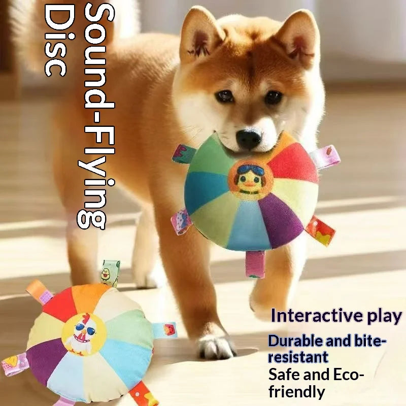 Pet supplies dog supplies pet toys sound toys dog teeth Frisbee plush toys to relieve boredom self-hi dog bite