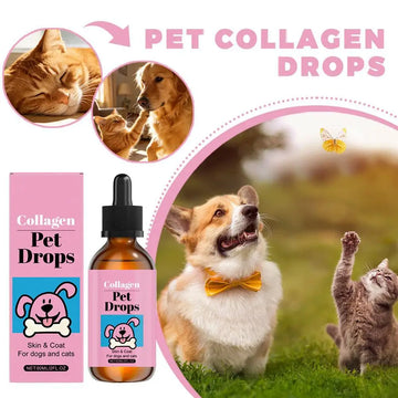 Dog Collagen Drops Gentle Formula for Coat & Skin Care Main Dietary Supplement Dog Cleaning Supplies Pet collagen drops