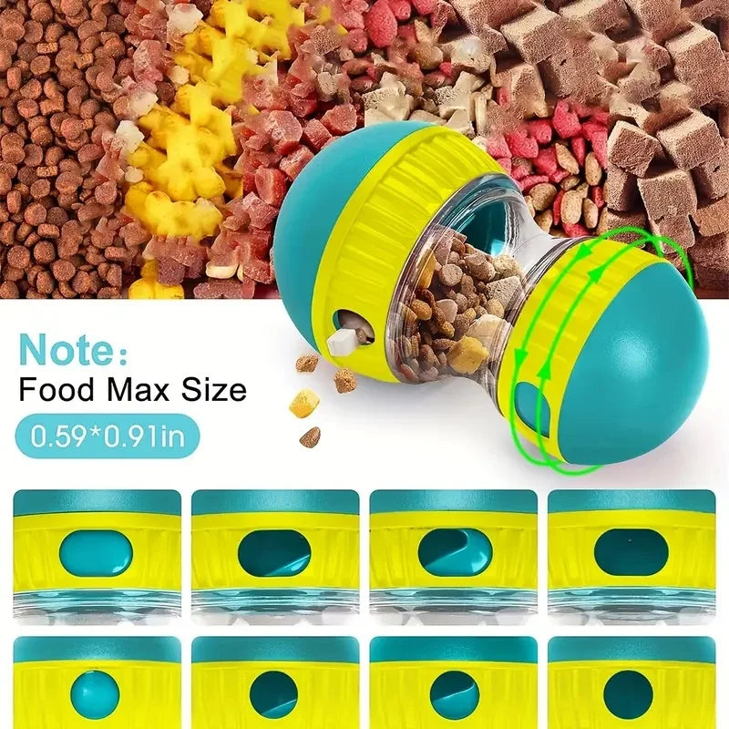 Interactive dog snack dispenser toy, suitable for all types of slow feeders, plastic pet toys, bringing fun and healthy eating