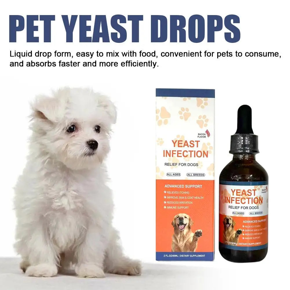 1/2/3PCS 60ML Dog Pet Drops Gentle Care Supplement To Maintain Healthy Coat and Skin for Dogs PET CARE